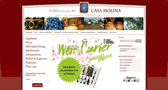 Desktop Screenshot of casamolina.de